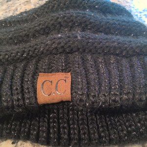 Black CC Knit Woman's Beanie